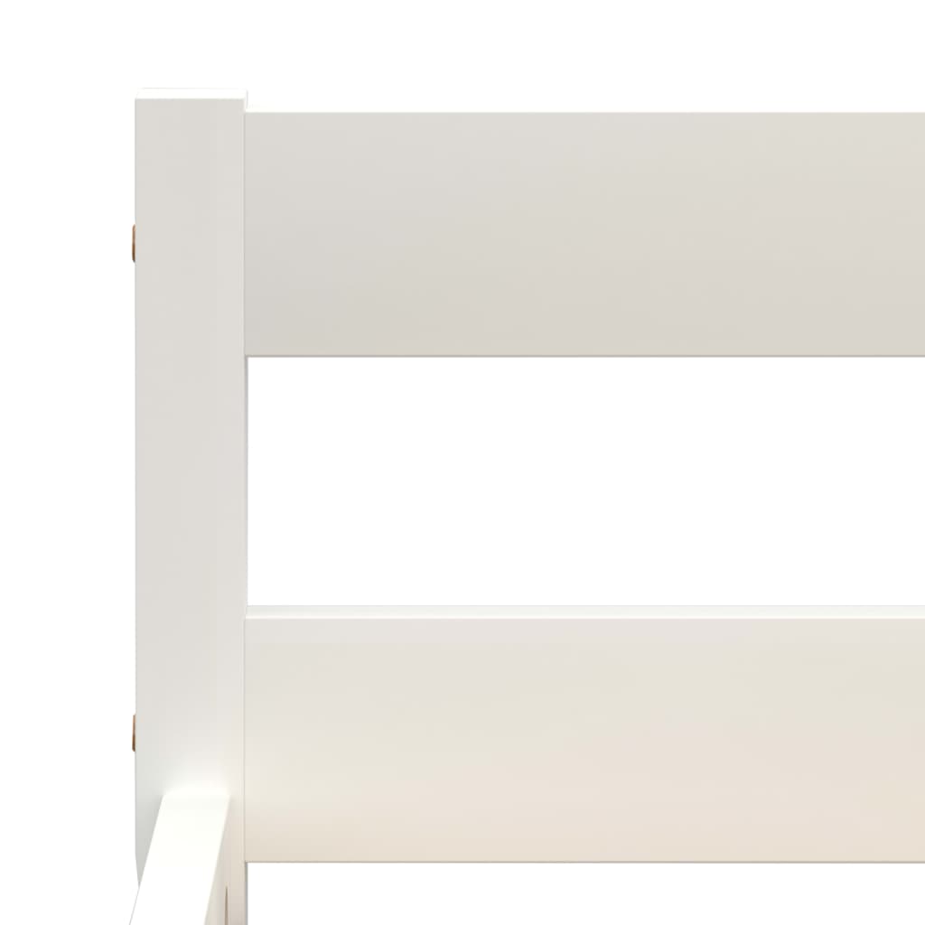 vidaXL Bed Frame White Solid Pine Wood 100x200 cm
