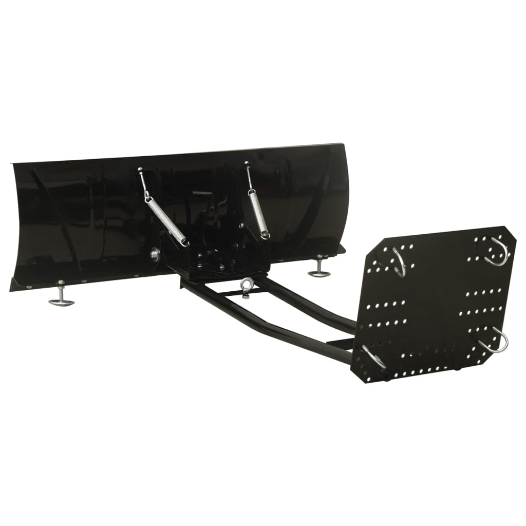 vidaXL Snow Plough Black Powder-coated steel, rubber 115 x 38 cm ...