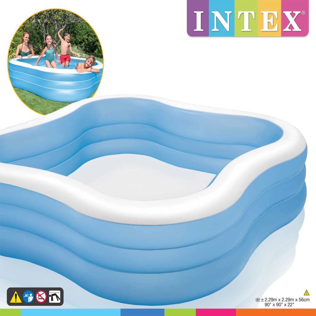 Intex Swim Center Pool Beach Wave 229x229x56 cm 57495NP