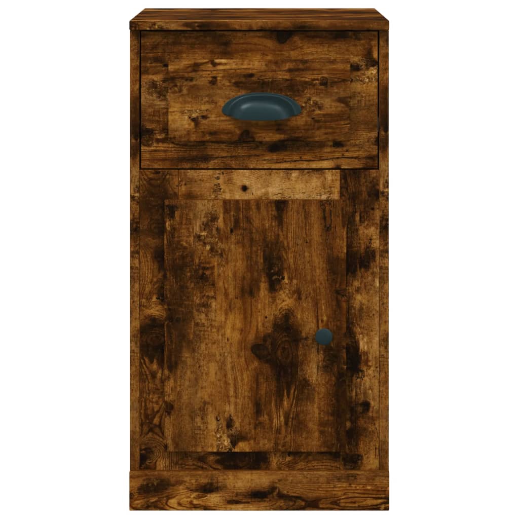 vidaXL Side Cabinet with Drawer Smoked Oak 40x50x75 cm Engineered Wood
