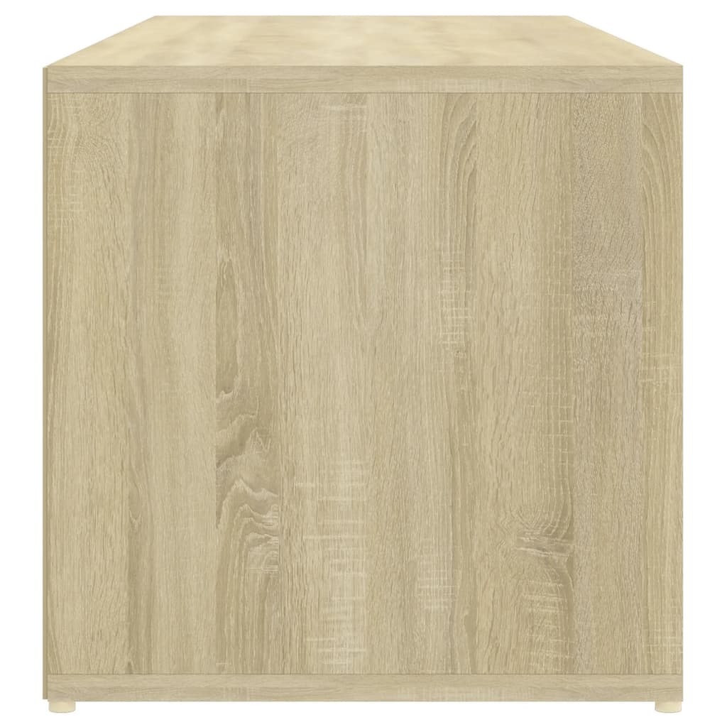 vidaXL Shoe Storage Bench White and Sonoma Oak 105x35x35 cm Engineered Wood