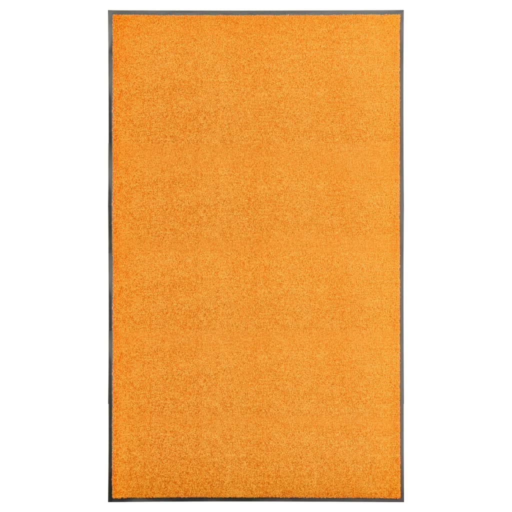 vidaXL Doormat Washable Orange 90x150 cm