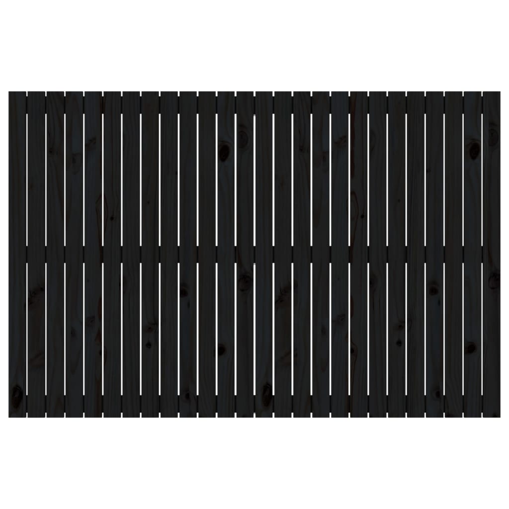 vidaXL Wall Headboard Black 166x3x110 cm Solid Wood Pine