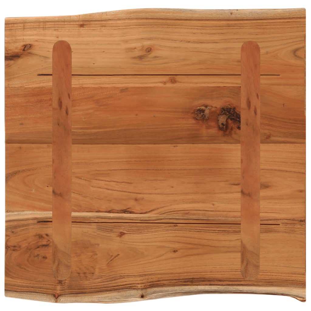 vidaXL Side Table 40x40x2.5 cm Solid Wood Acacia Live Edge