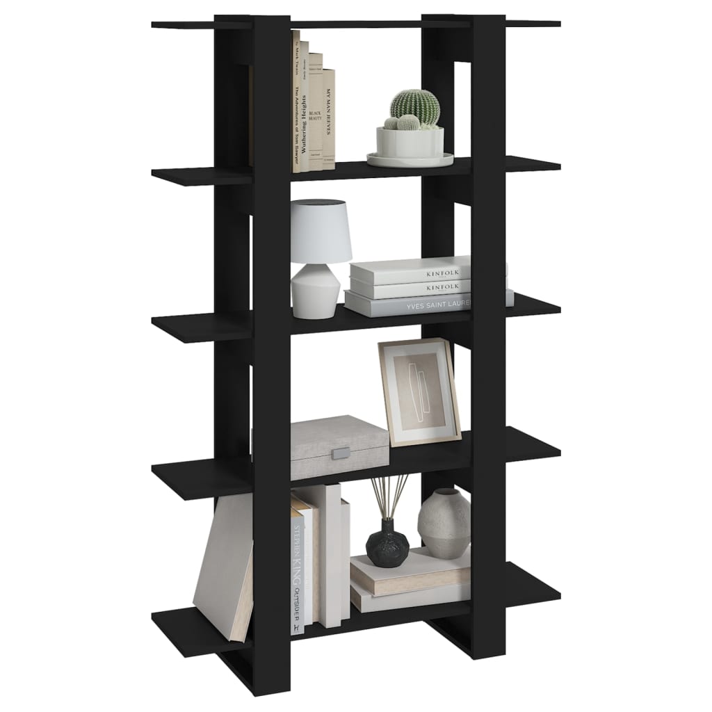 vidaXL Book Cabinet/Room Divider Black 100x30x160 cm