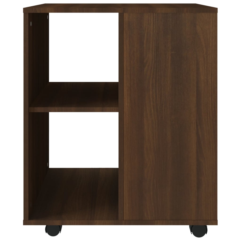vidaXL Rolling Cabinet Brown Oak 60x53x72 cm Engineered Wood