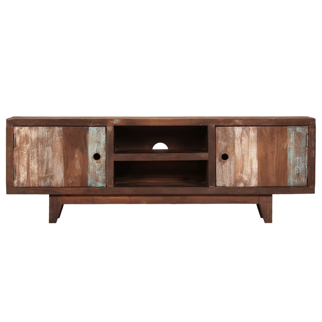 vidaXL TV Cabinet Solid Acacia Wood Vintage 118x30x40 cm