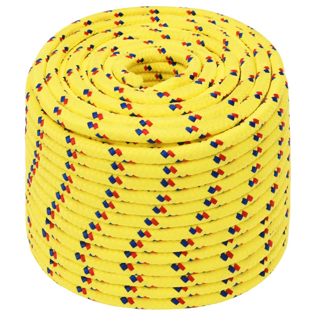 vidaXL Boat Rope Yellow 12 mm 25 m Polypropylene
