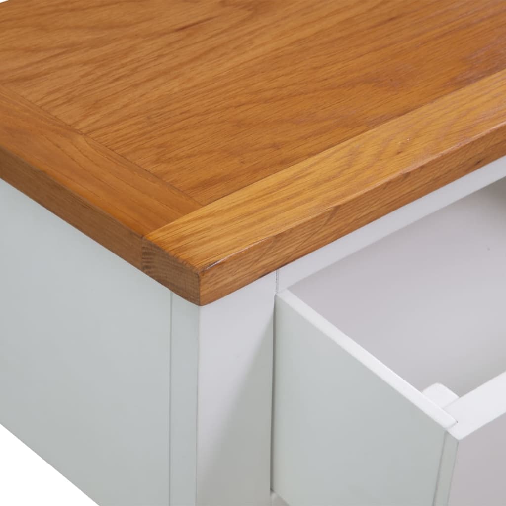 vidaXL Console Table 83x30x73 cm Solid Oak Wood