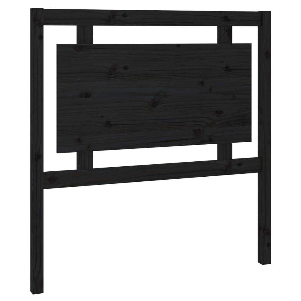 vidaXL Bed Headboard Black 95.5x4x100 cm Solid Pine Wood