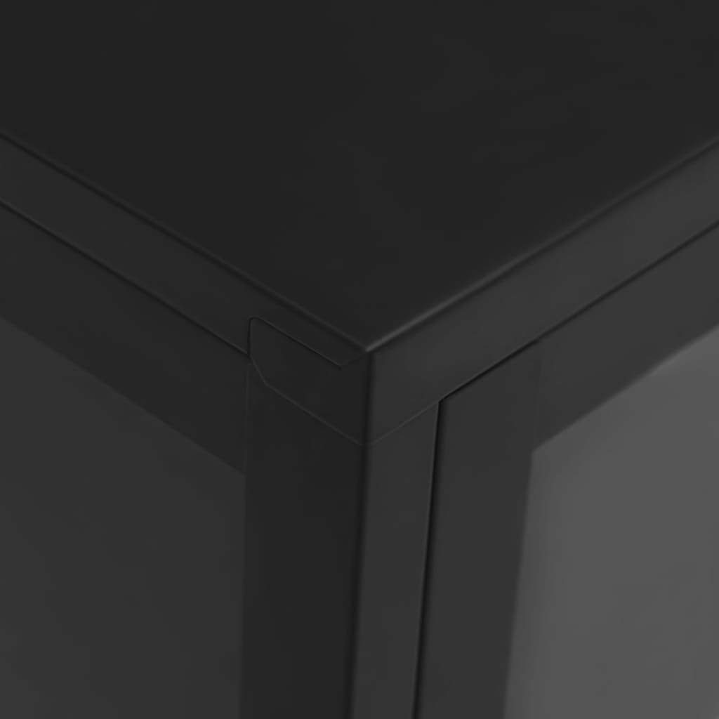 vidaXL Sideboard Black 70x35x70 cm Steel and Glass