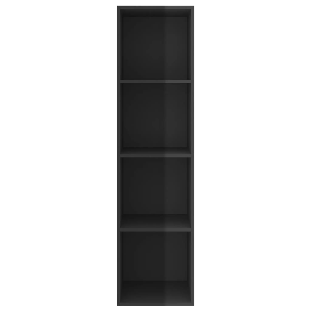 vidaXL Wall-mounted TV Cabinet High Gloss Black 37x37x142.5 cm Engineered Wood