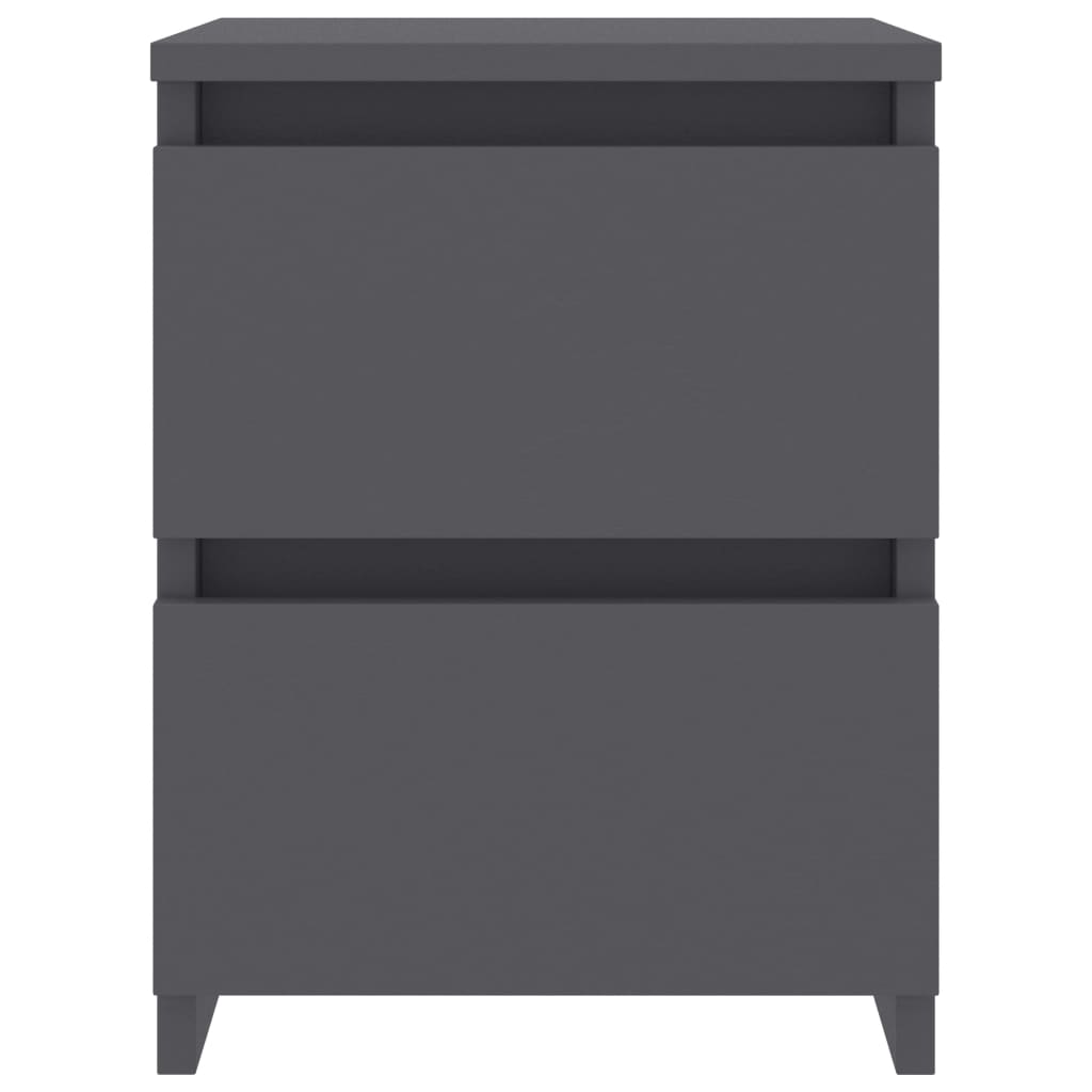 vidaXL Bedside Cabinet Grey 30x30x40 cm Engineered Wood