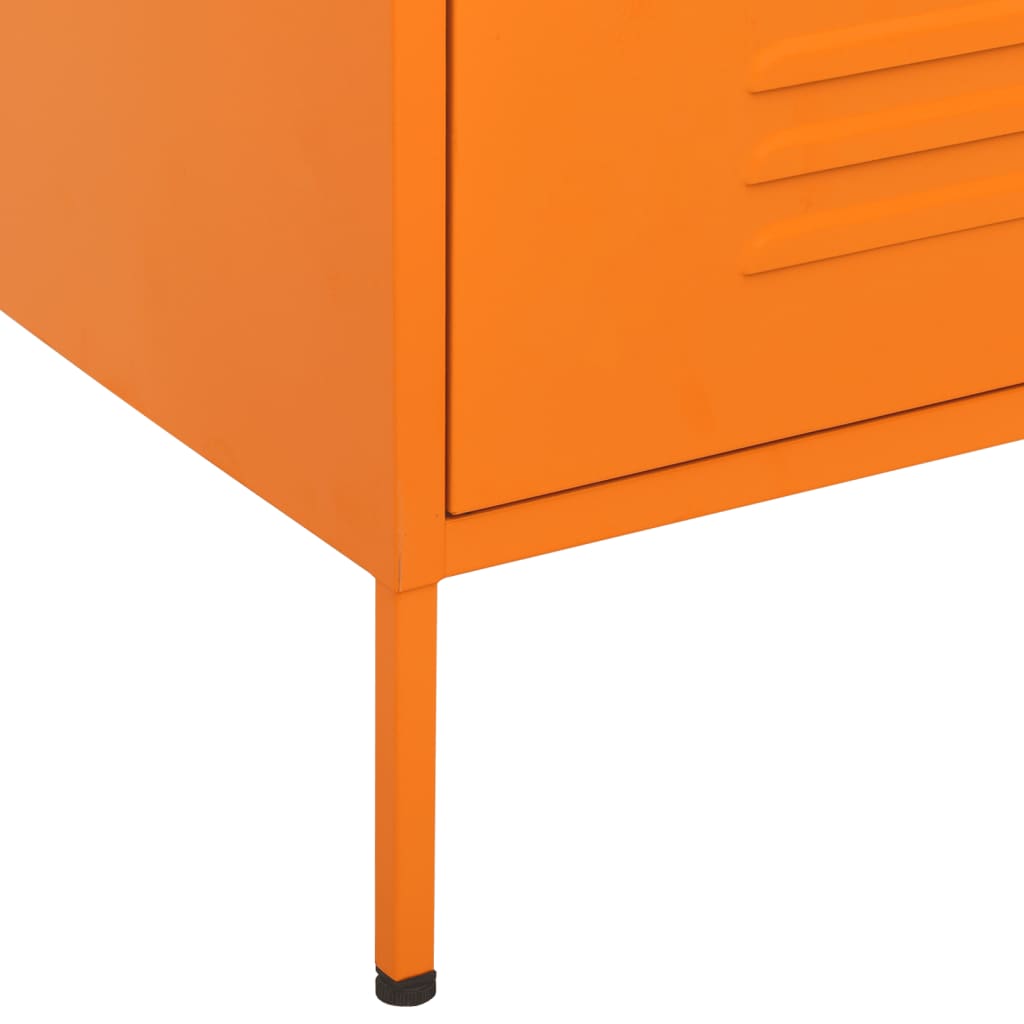 vidaXL Chest of Drawers Orange 80x35x101.5 cm Steel
