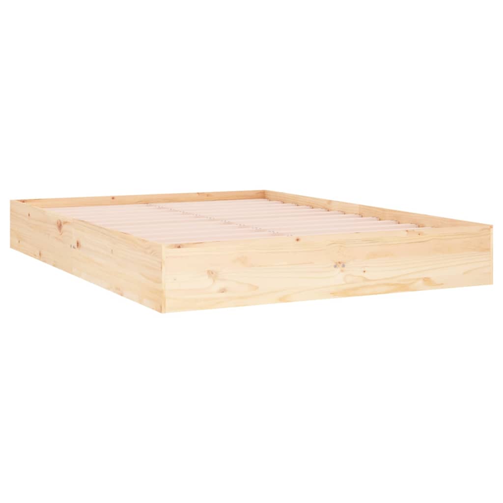 vidaXL Bed Frame Solid Wood 140x190 cm