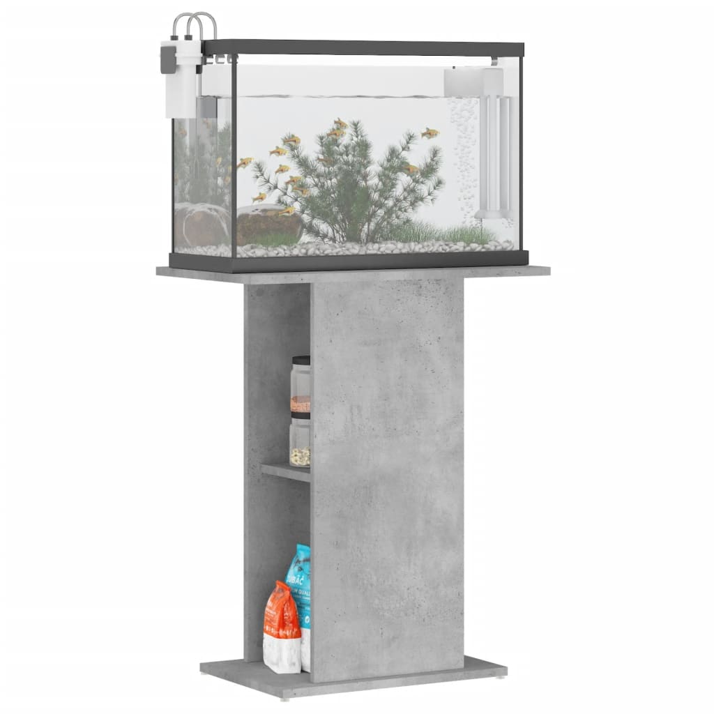 vidaXL Aquarium Stand Concrete Grey 60.5x36x72.5 cm Engineered Wood
