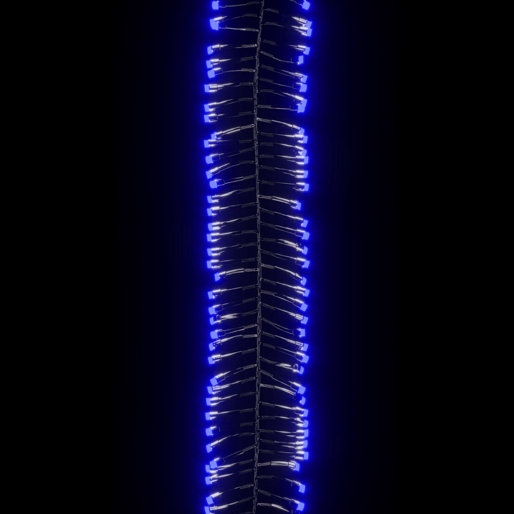 vidaXL LED Cluster String with 400 LEDs Blue 7.4 m PVC