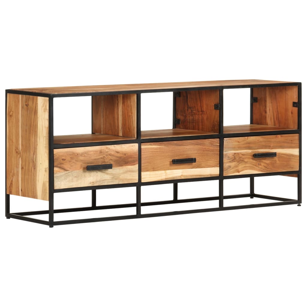 vidaXL TV Cabinet 110x30x45 cm Solid Acacia Wood
