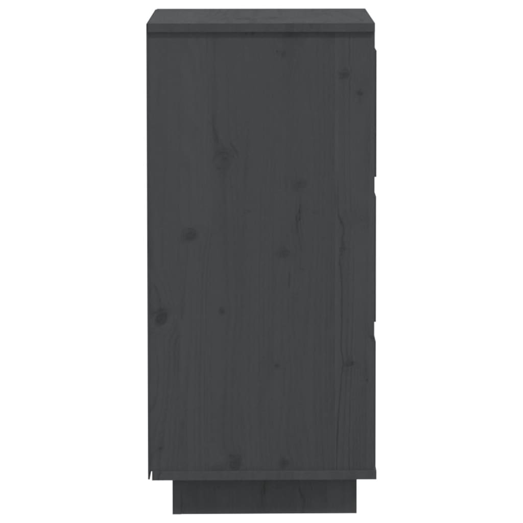 vidaXL Sideboards 2 pcs Grey 32x34x75 cm Solid Wood Pine