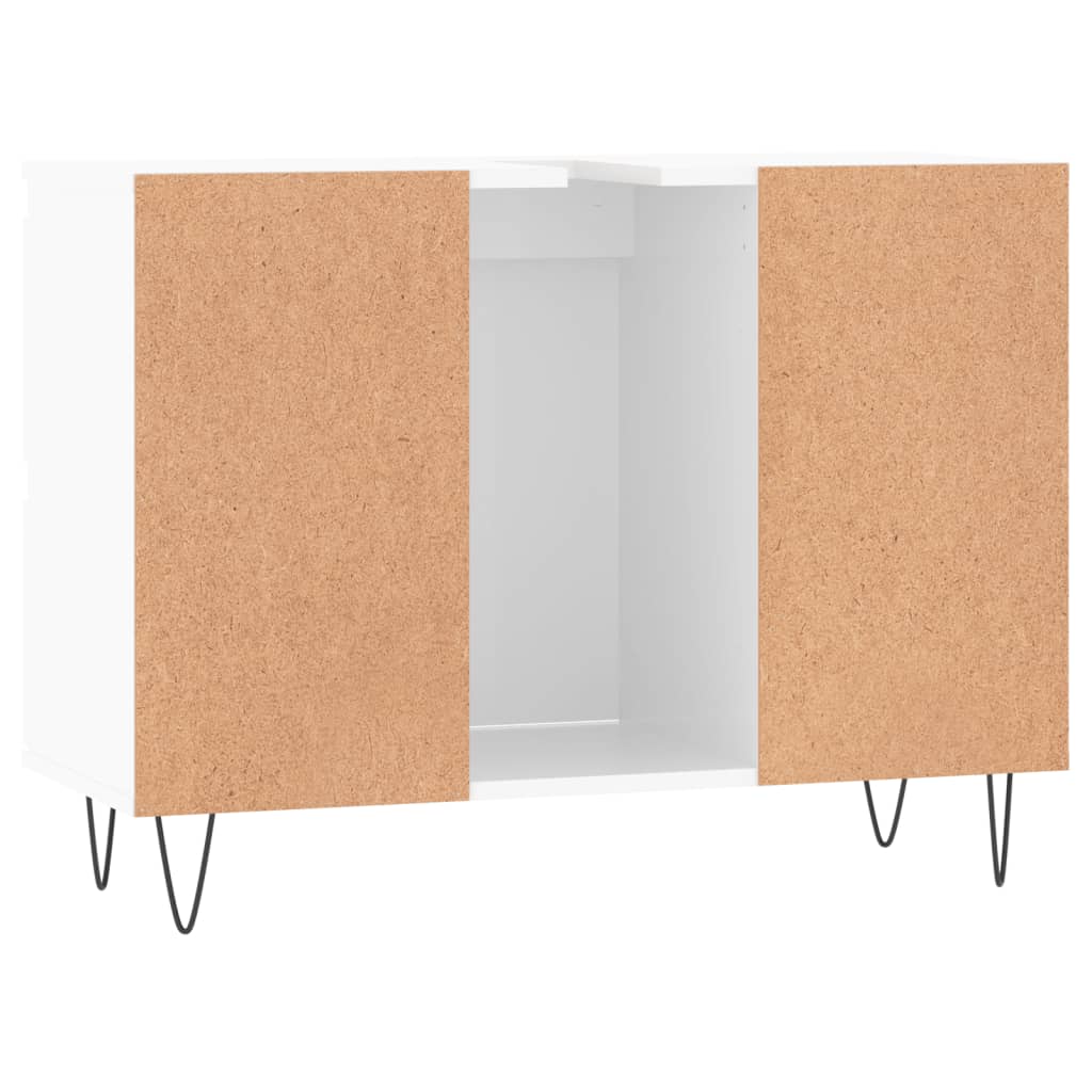 vidaXL Bathroom Cabinet High Gloss White 80x33x60 cm Engineered Wood