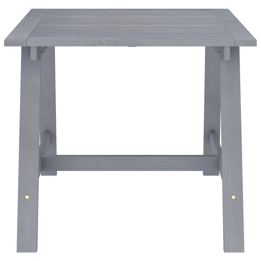 vidaXL Garden Dining Table Grey 88x88x74 cm Solid Acacia Wood