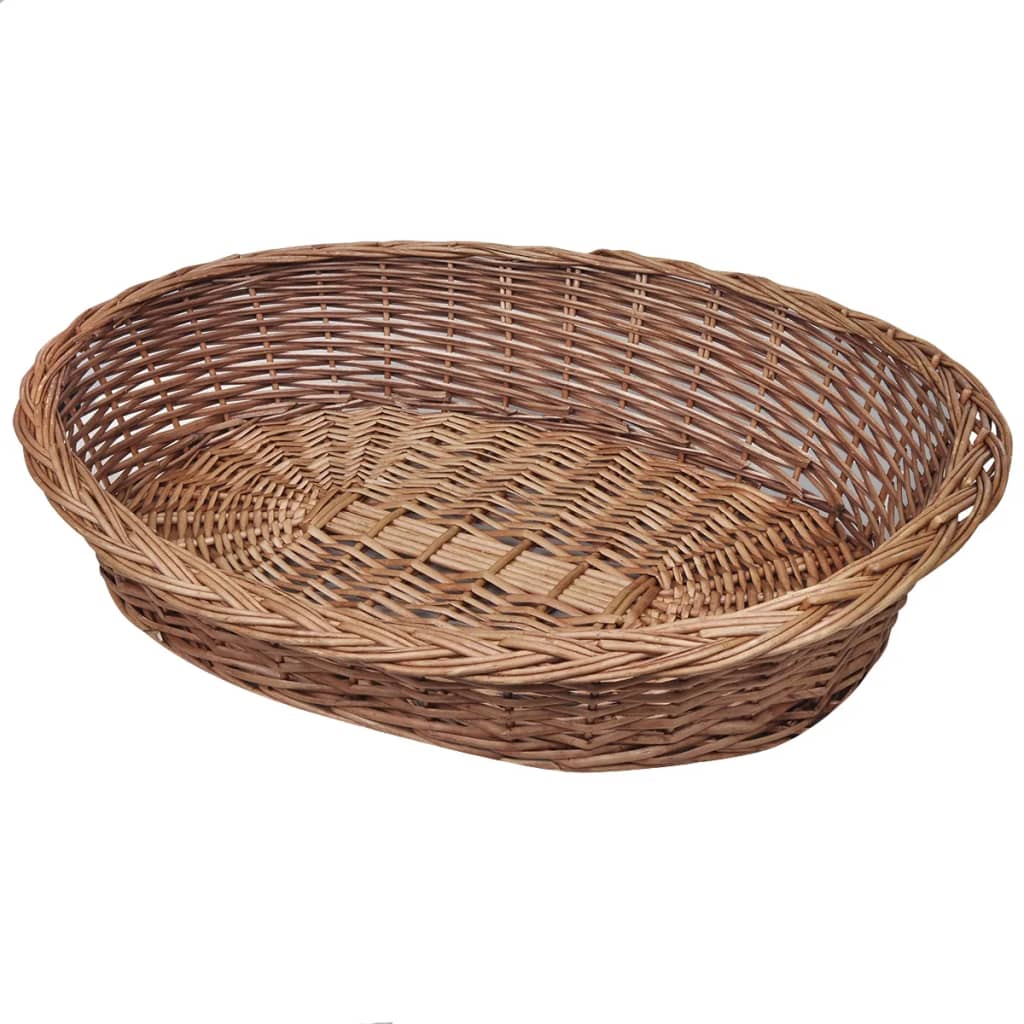 vidaXL Willow Dog Basket/Pet Bed Natural 90 cm