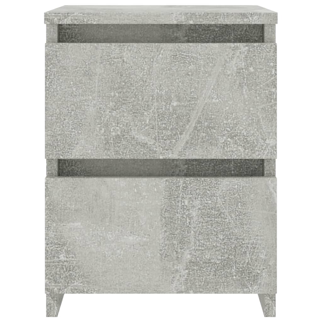 vidaXL Bedside Cabinets 2 pcs Concrete Grey 30x30x40 cm Engineered Wood