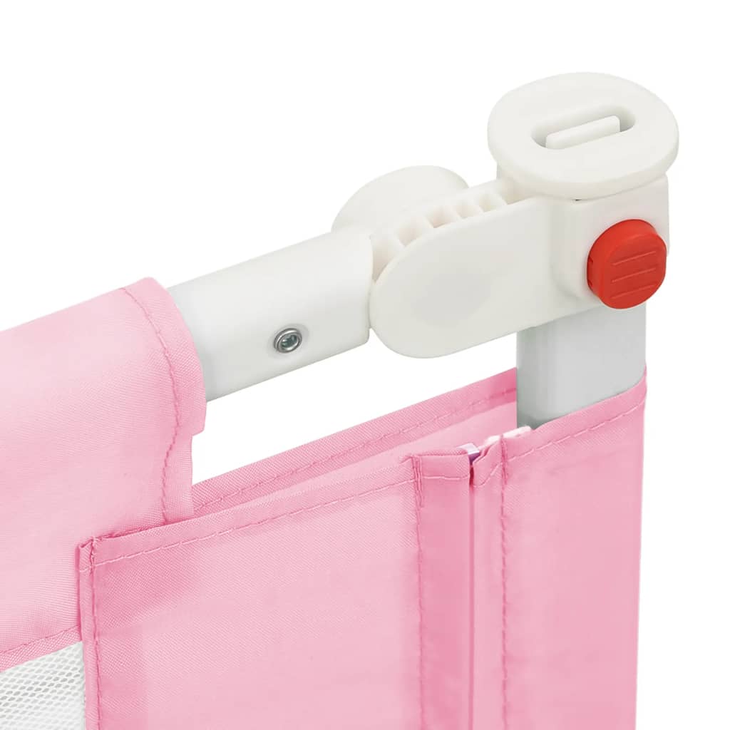 vidaXL Toddler Safety Bed Rail Pink 190x25 cm Fabric