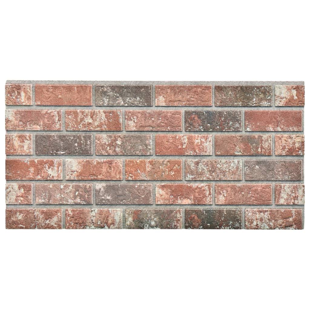 vidaXL 3D Wall Panels with Dark Brown & Grey Brick Design 10 pcs EPS