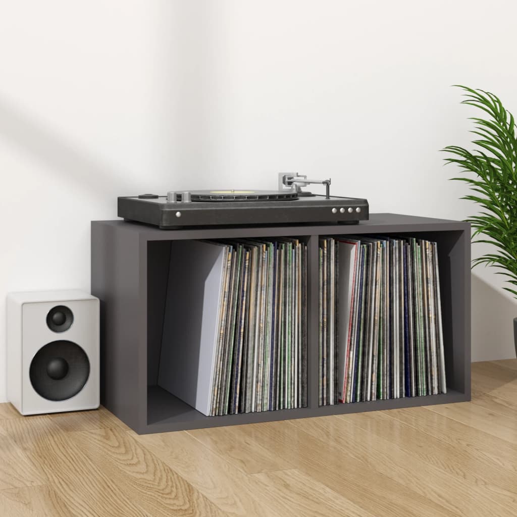 vidaXL Vinyl Storage Box Grey 71x34x36 cm Engineered Wood