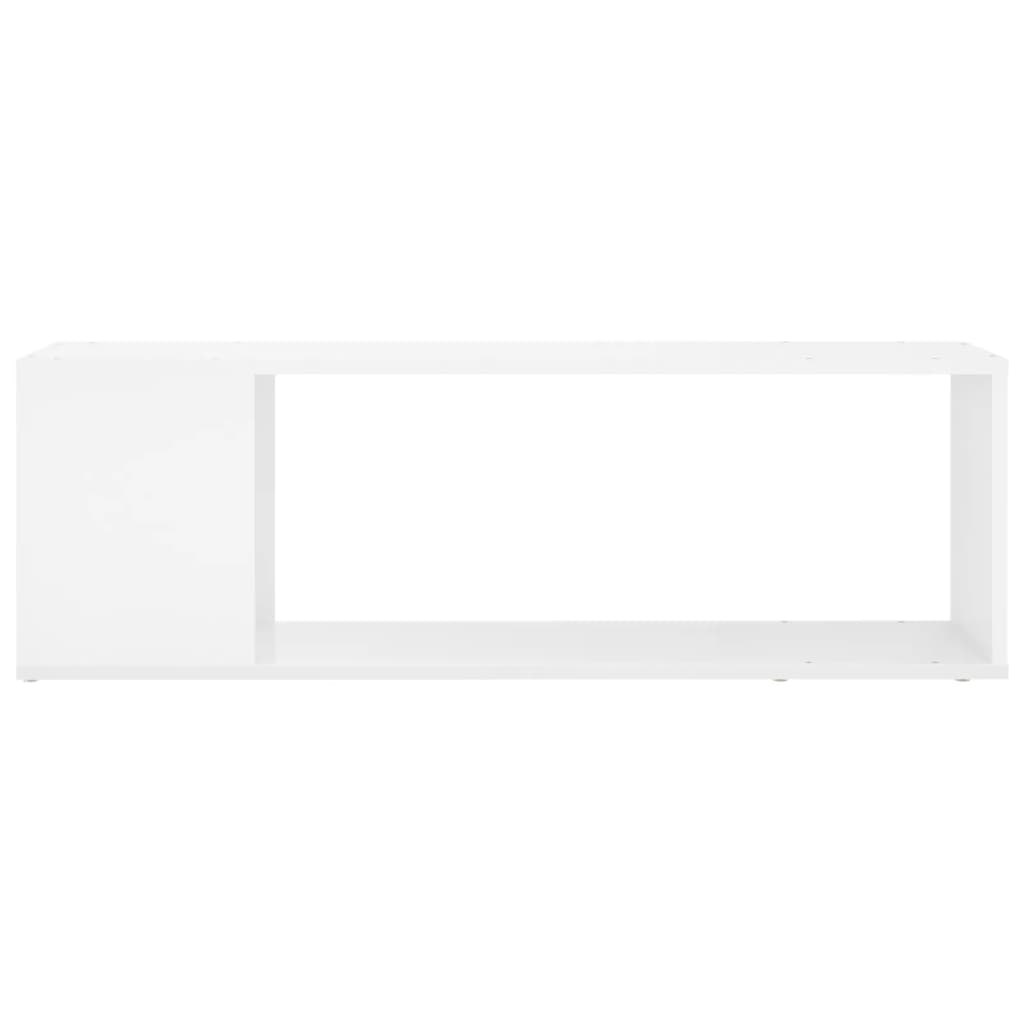 vidaXL TV Cabinet High Gloss White 100x24x32 cm Engineered Wood