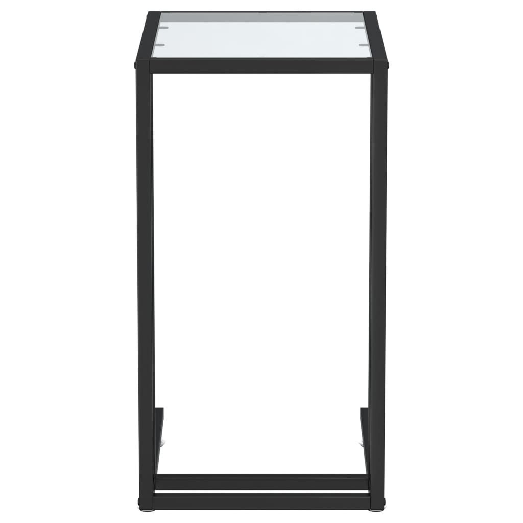 vidaXL Computer Side Table Transparent 50x35x65 cm Tempered Glass