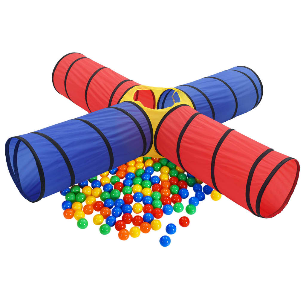 vidaXL Children Play Tunnel with 250 Balls Multicolour