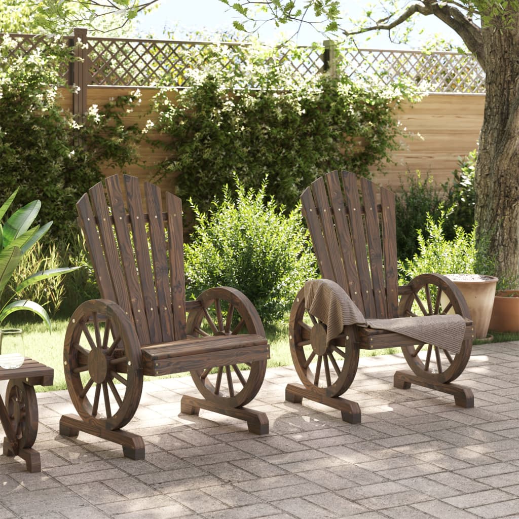 vidaXL Garden Adirondack Chairs 2 pcs Solid Wood Fir