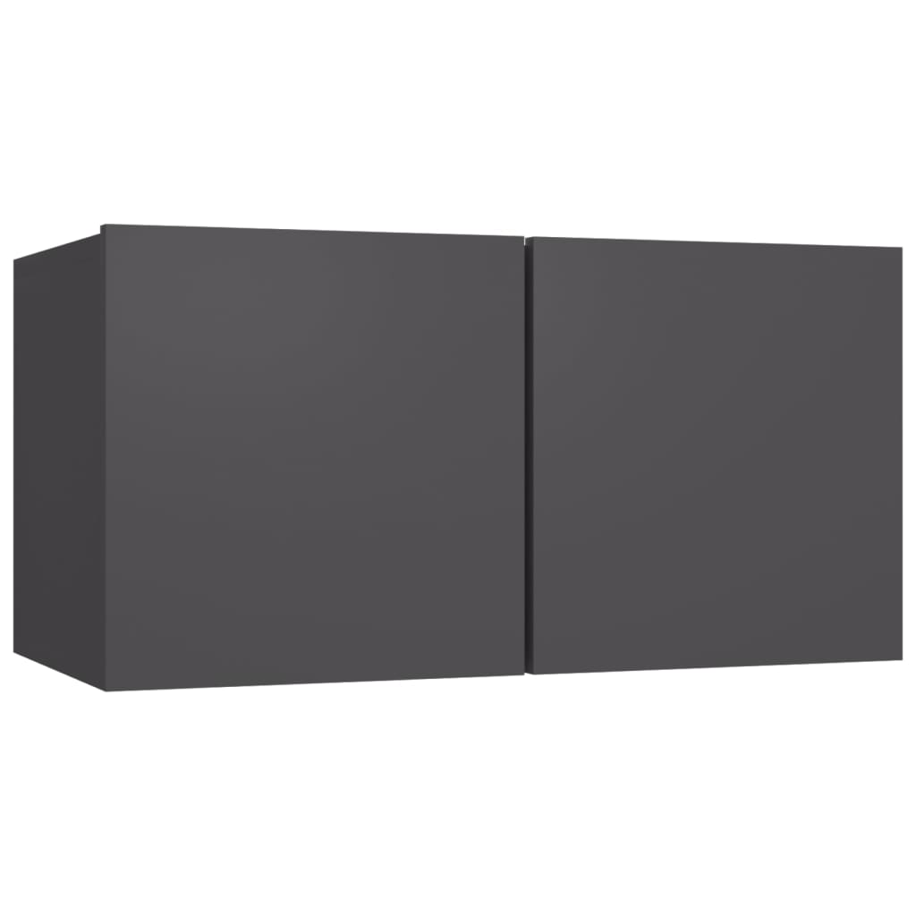 vidaXL TV Cabinets 8 pcs Grey Engineered Wood
