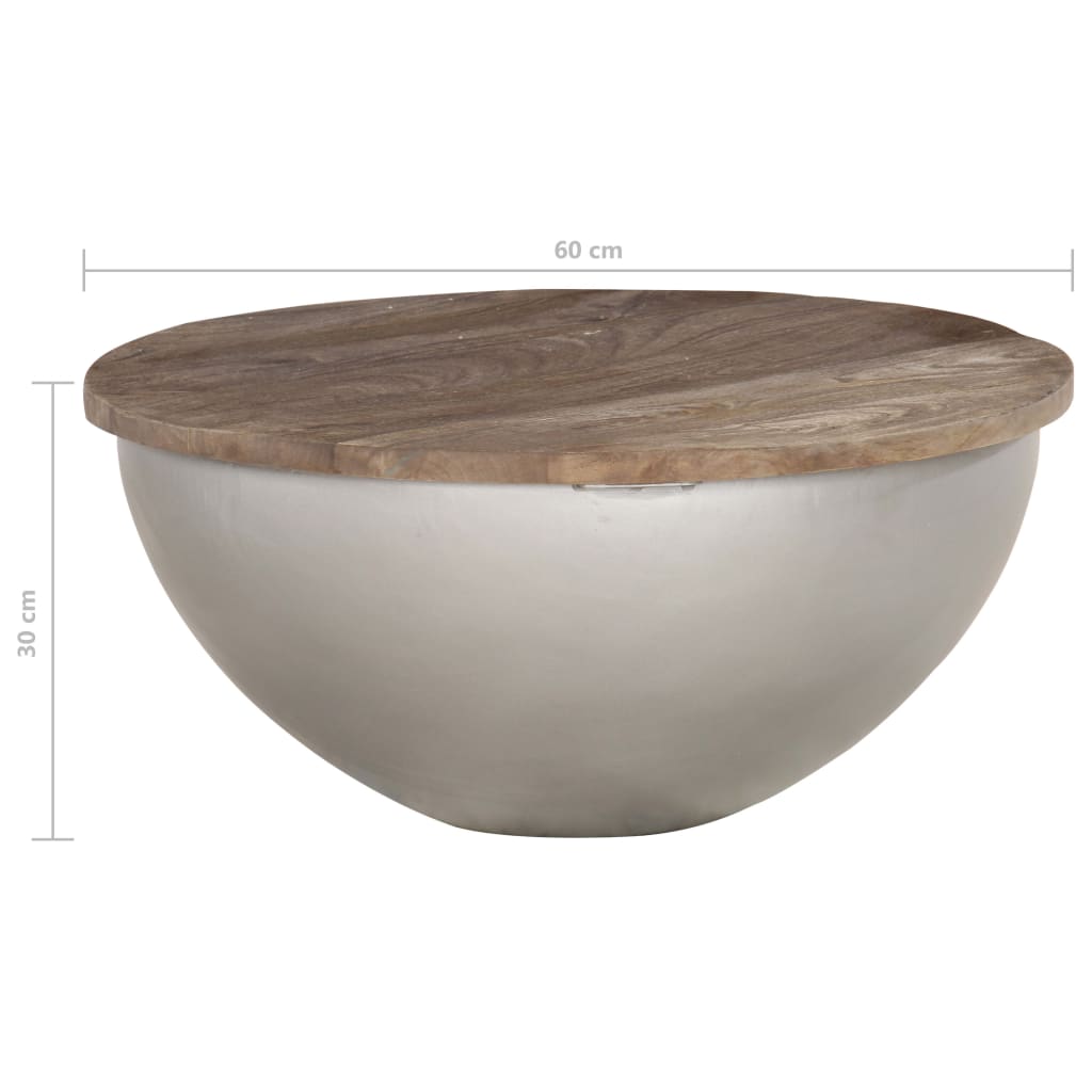 vidaXL Bowl Shaped Coffee Table Ø60 cm Solid Mango Wood