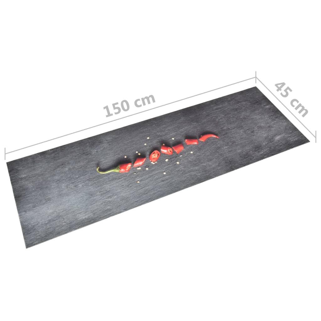 vidaXL Kitchen Carpet Washable Pepper 45x150 cm