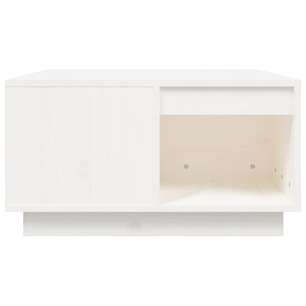 vidaXL Coffee Table White 60x61x32.5 cm Solid Wood Pine