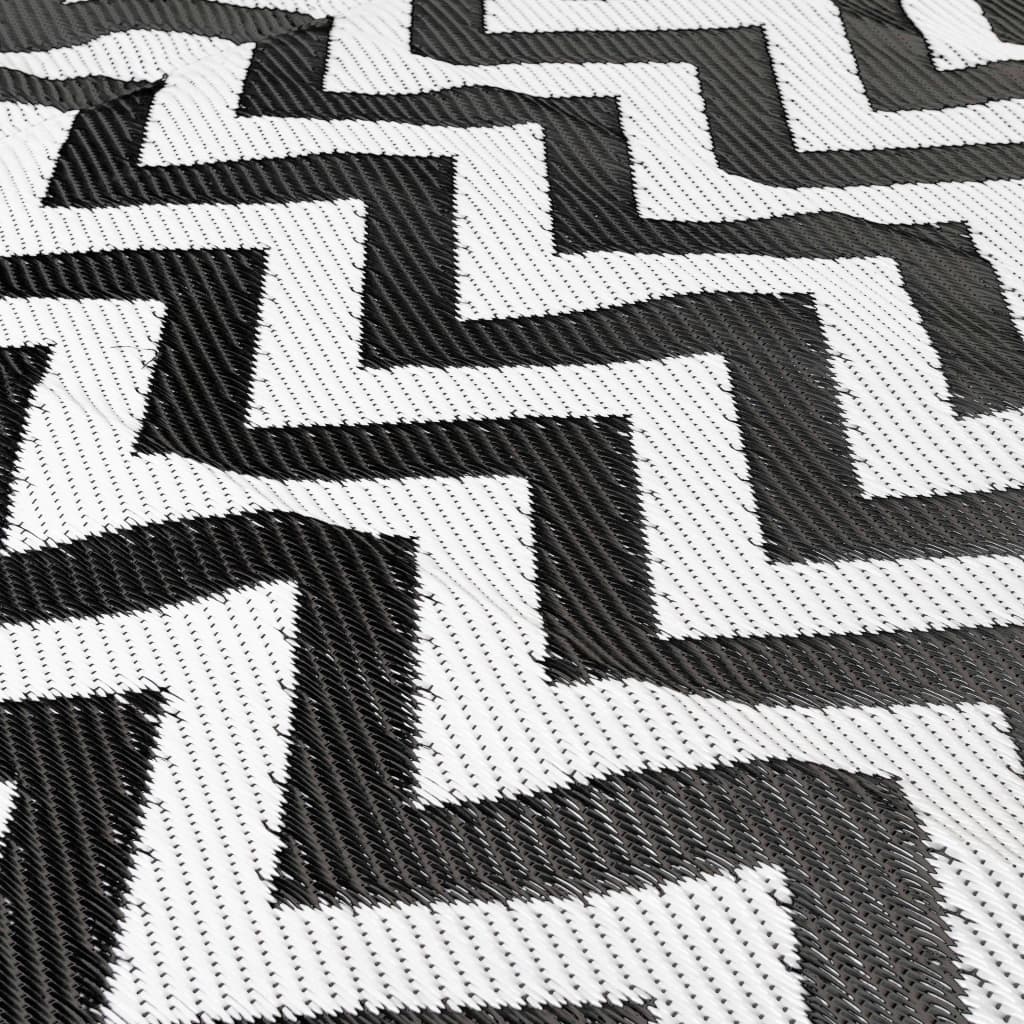 Bo-Camp Outdoor Rug Chill mat Wave 2.7x2 m L Black and White