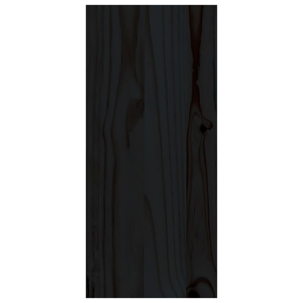 vidaXL Wine Cabinet Black 56x25x56 cm Solid Wood Pine