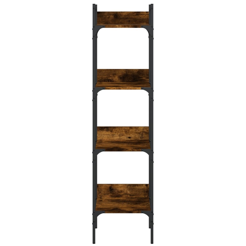 vidaXL Bookshelf 4-Tier Smoked Oak 35x30x138.5 cm Engineered Wood