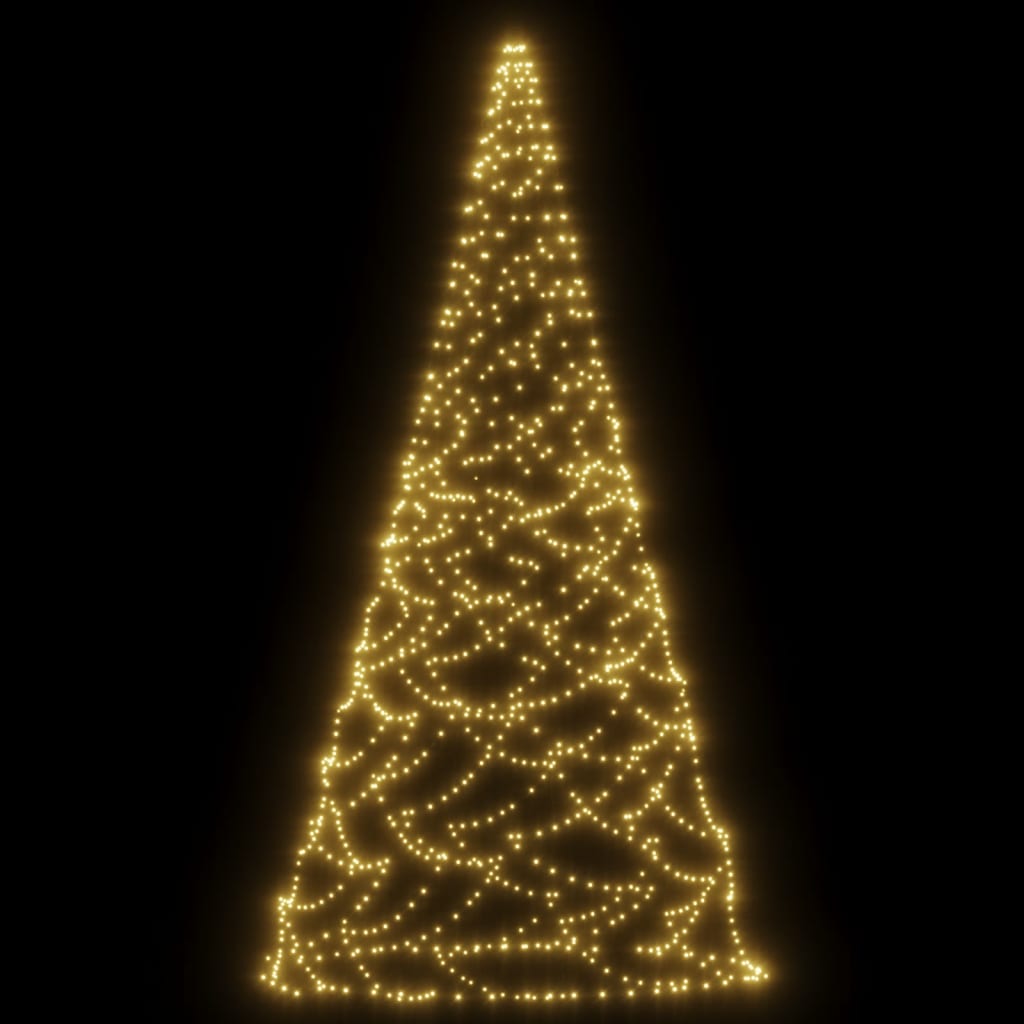 vidaXL Christmas Tree on Flagpole Warm White 500 LEDs 300 cm