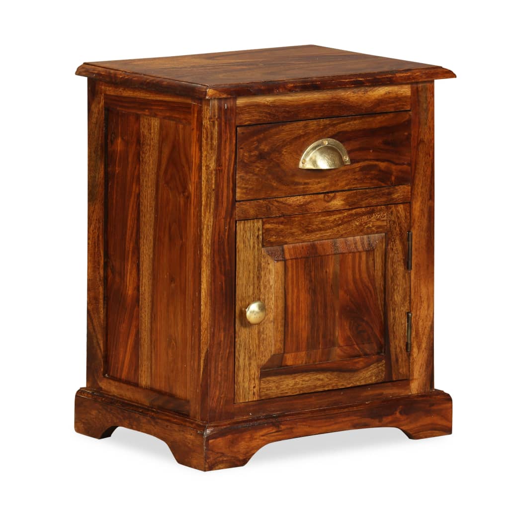 vidaXL Bedside Cabinet 40x30x50 cm Solid Sheesham Wood