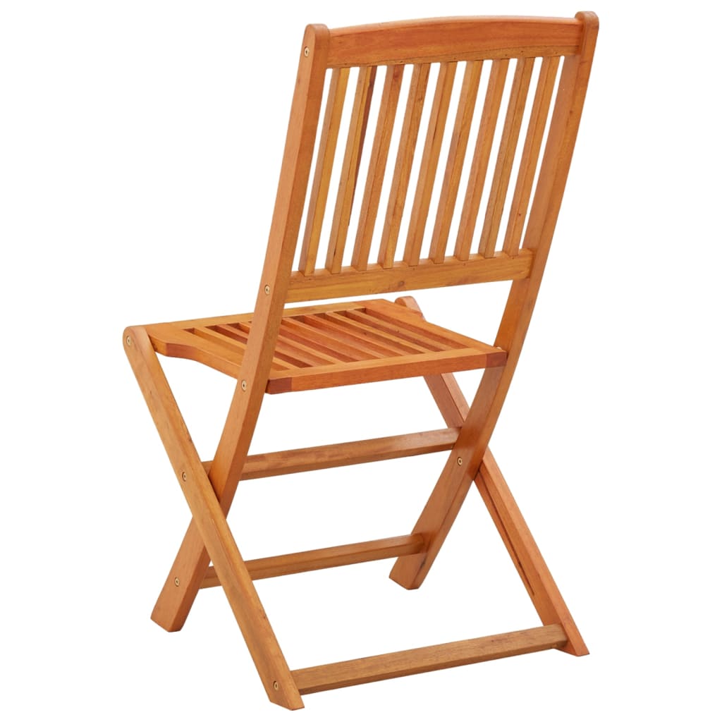 vidaXL Folding Garden Chairs 2 pcs Solid Eucalyptus Wood