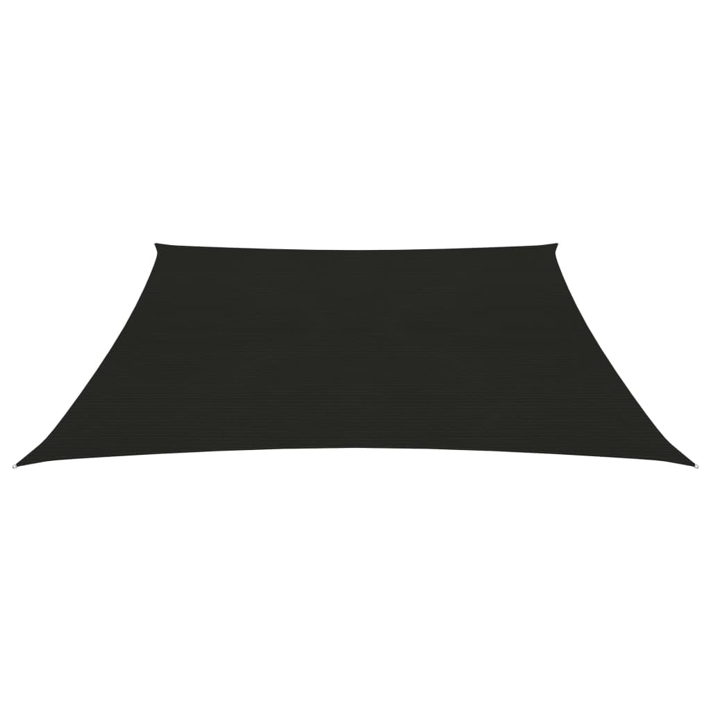 vidaXL Sunshade Sail 160 g/m² Black 3/4x2 m HDPE