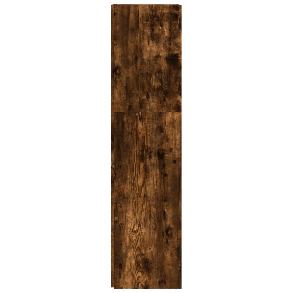 vidaXL Corner Cabinet Smoked Oak 33x33x132 cm Engineered Wood