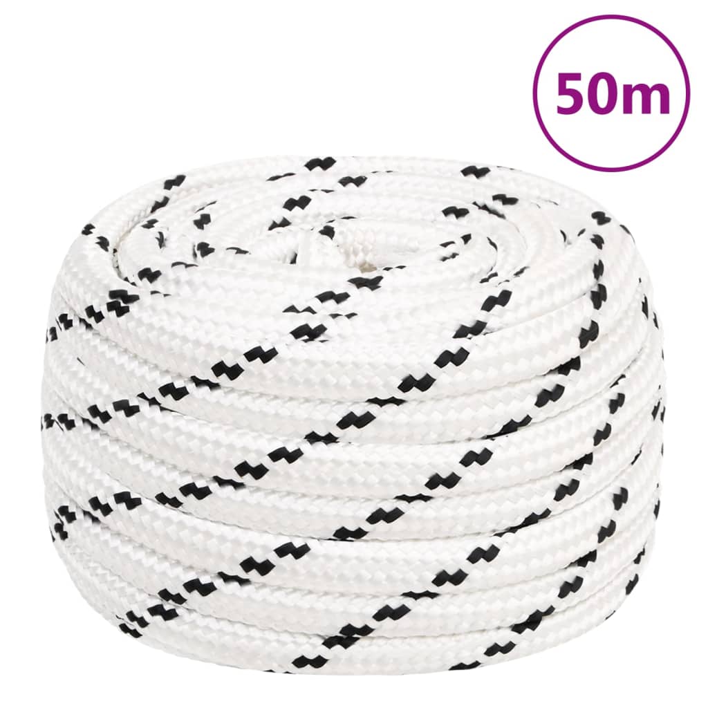 vidaXL Work Rope White 18 mm 50 m Polyester
