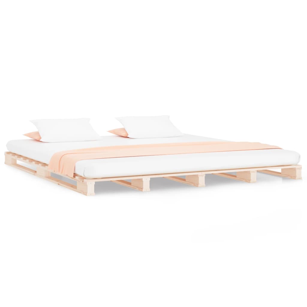 Pallet platform outlet bed with lights