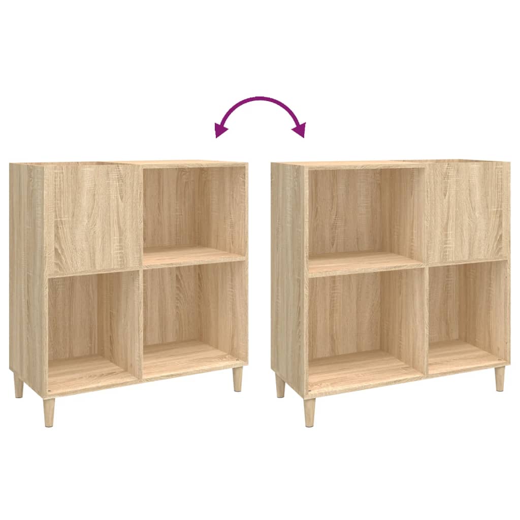 vidaXL Record Cabinet Sonoma Oak 84.5x38x89 cm Engineered Wood