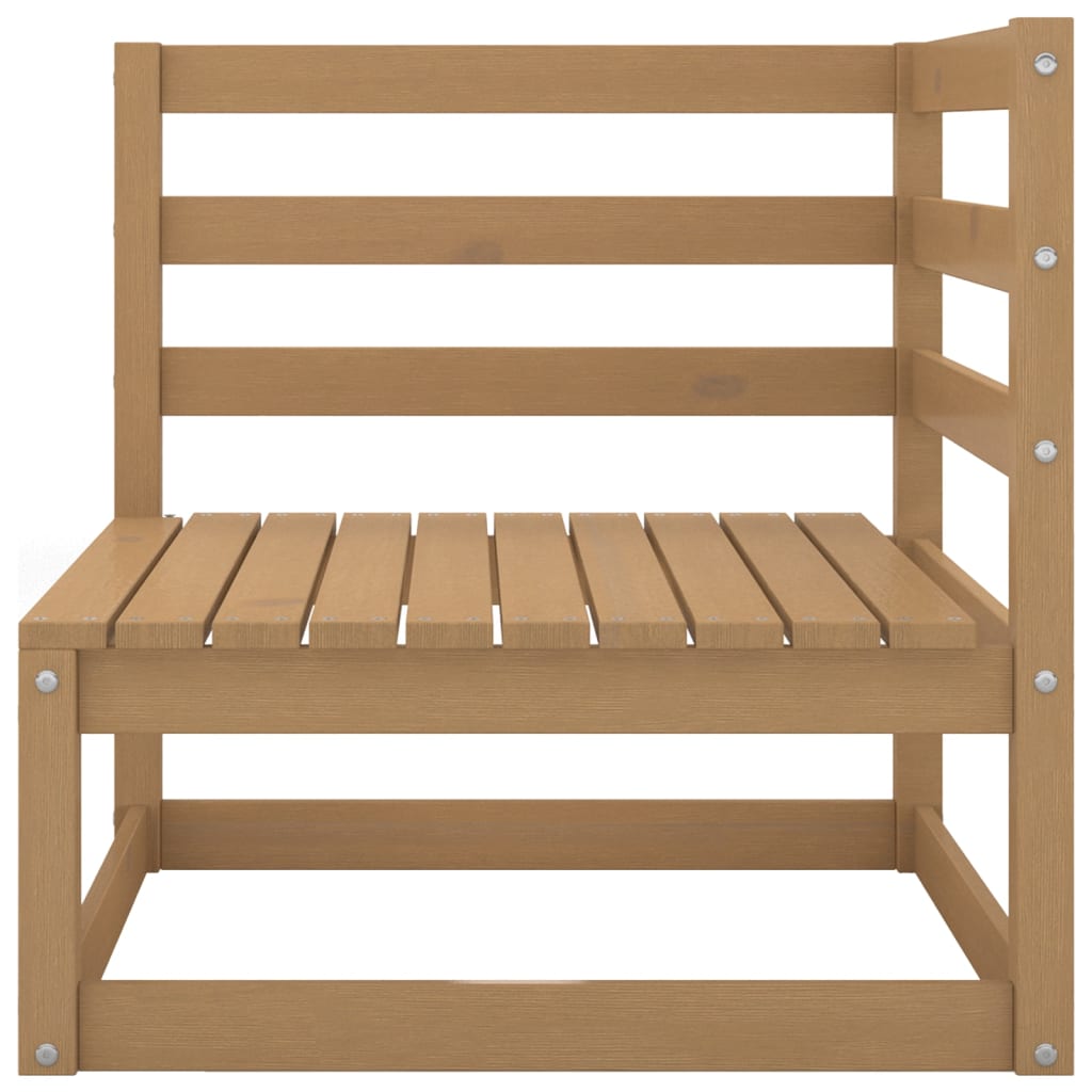 vidaXL Garden 2-Seater Sofa Honey Brown Solid Pinewood